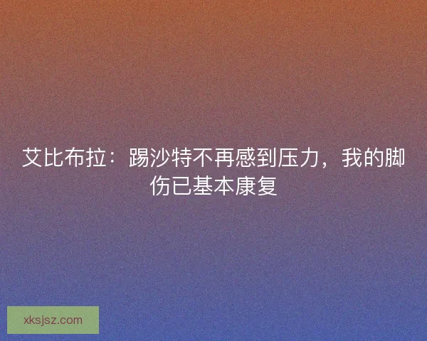 艾比布拉：踢沙特不再感到压力，我的脚伤已基本康复